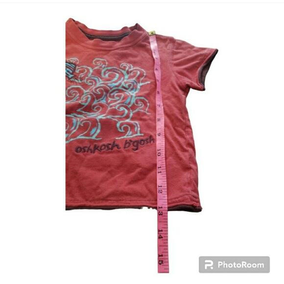 OshKosh Size 2T Red Graphic Fish Short Sleeve 100% Cotton Children's T-Shirt - Picture 6 of 6